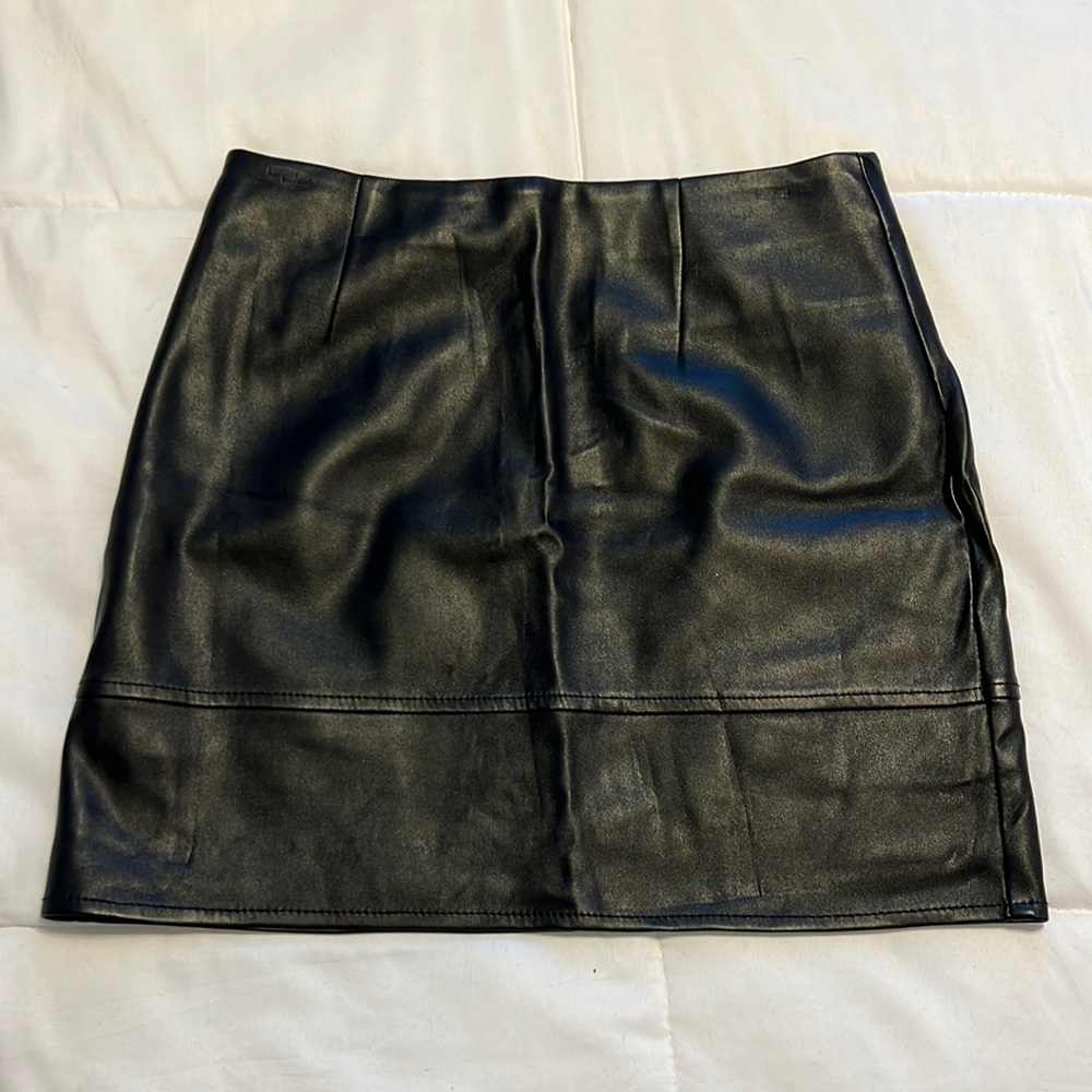 ASOS Faux Leather Black Mini Skirt